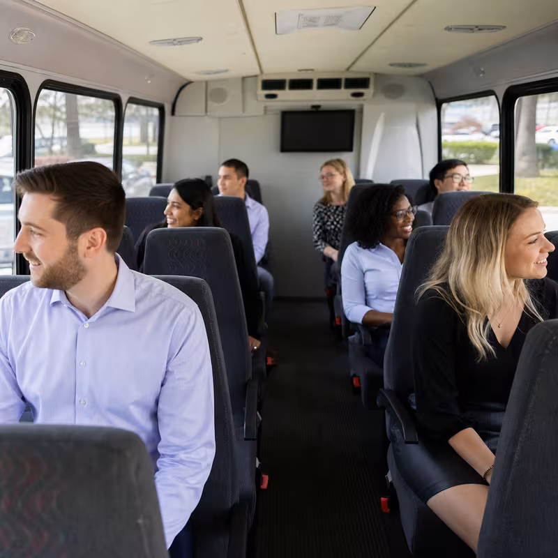 Black Mercedes Sprinter van staged for an Davie Corporate Transportation group