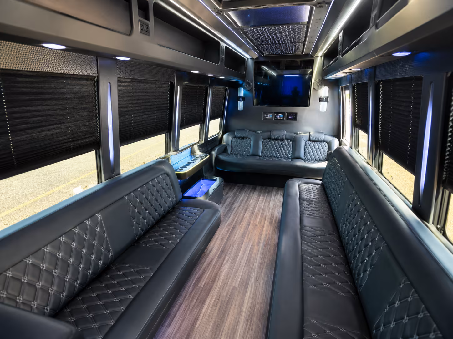 Davie Private Event Transportation party bus exterior