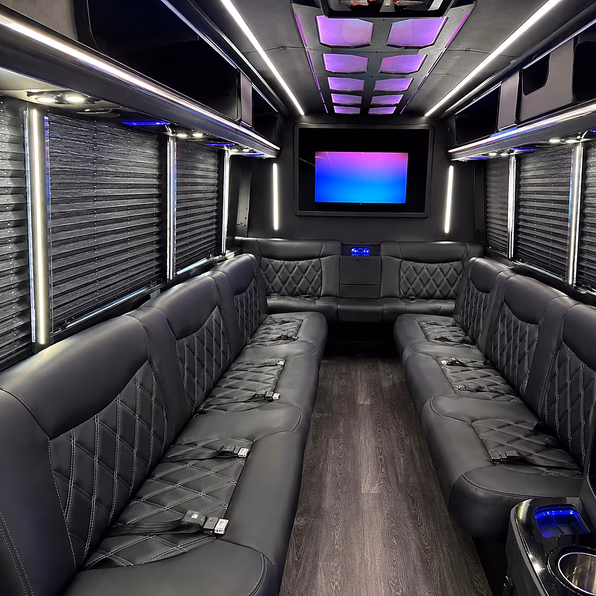 Davie Sporting Event Transportation party bus interior