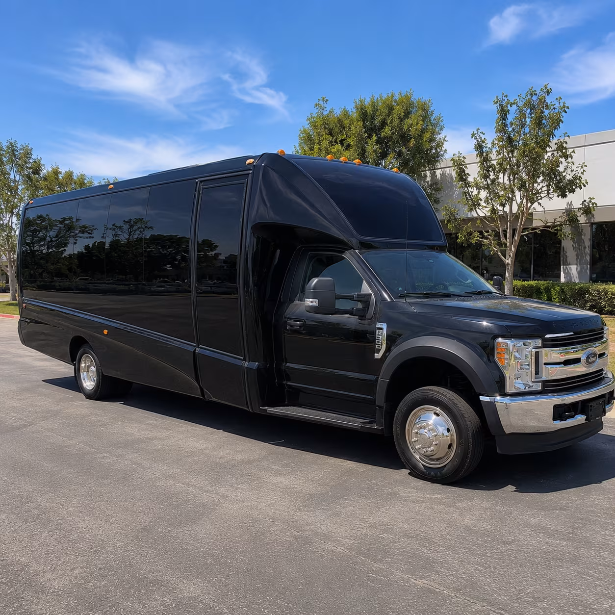 Davie Wedding Transportation party bus exterior