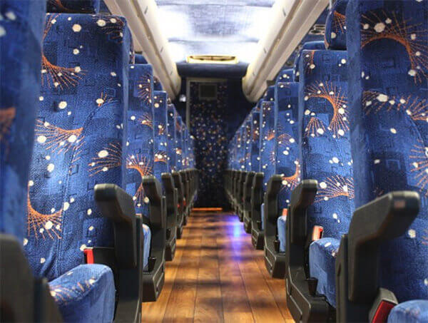 Pompano Beach 50 passenger Charter Bus Interior