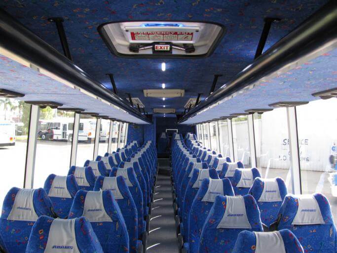 Sunrise 56 Passenger Charter Bus Interior
