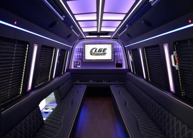 Deerfield Beach 18 Passenger Limo Bus Interior