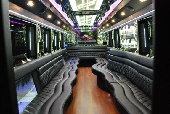 Deerfield Beach 25 Passenger Limo bus Interior