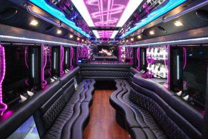 Hollywood 50 Passenger Party Bus Interior